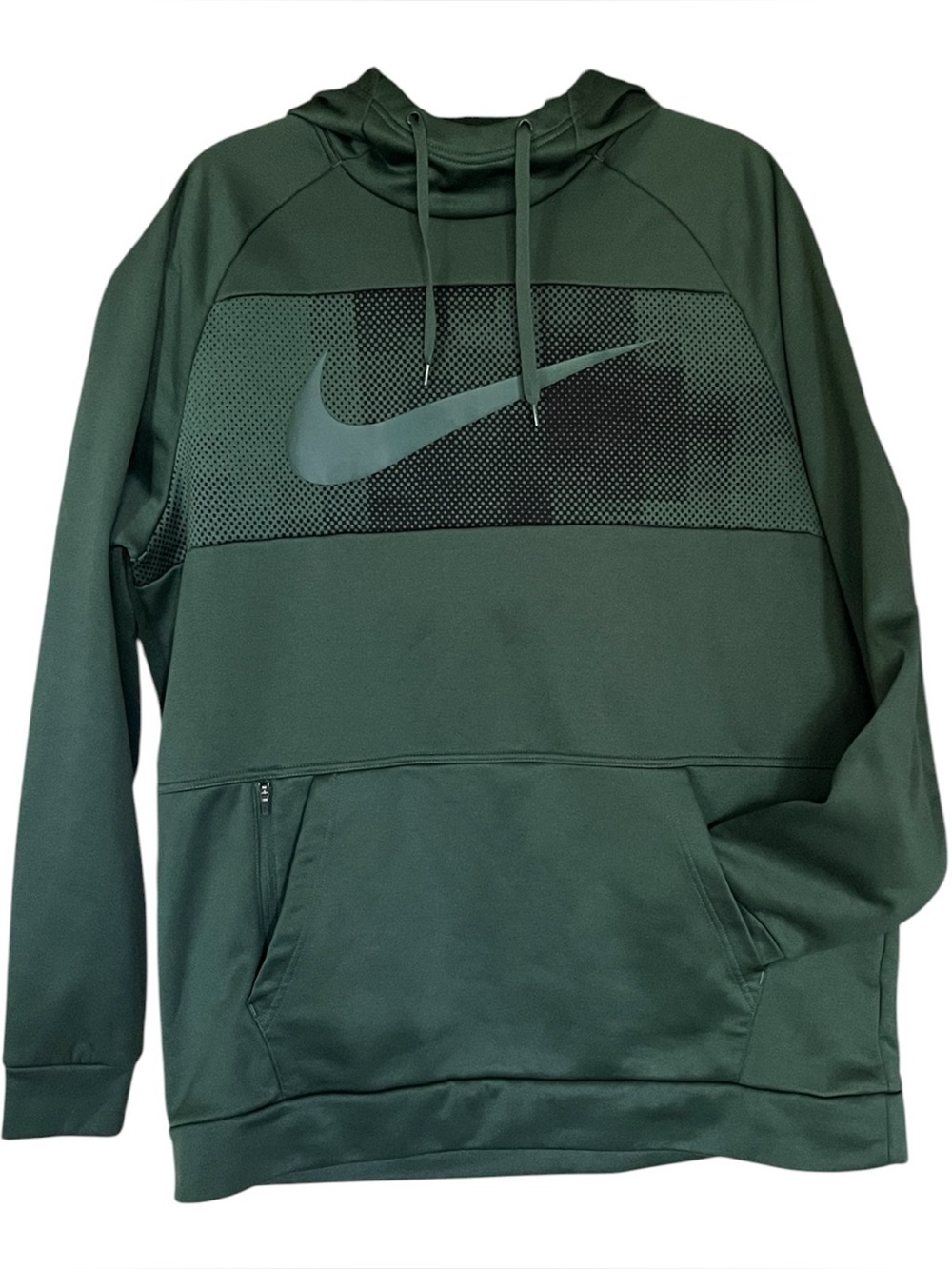 Nike Men’s Forest Green Pullover Training Hoodie Dri-Fit/Therma-Fit Size Large